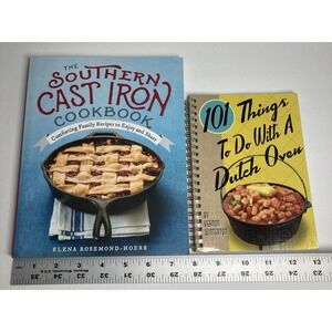 Cast Iron Cookbooks Lot of 2 Paperback Camping‎ Dutch Oven Campfire Cooking